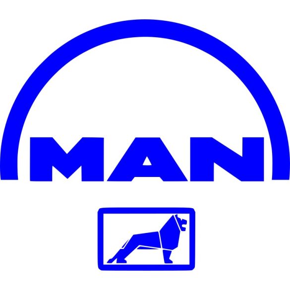 Man logo matrica 10cm x 10cm kék