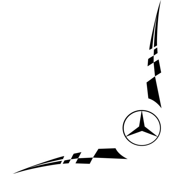 Mercedes oldalüveg matrica 03